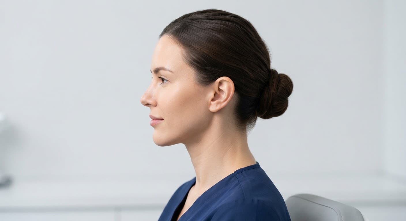 Balanced chin projection one year after implant