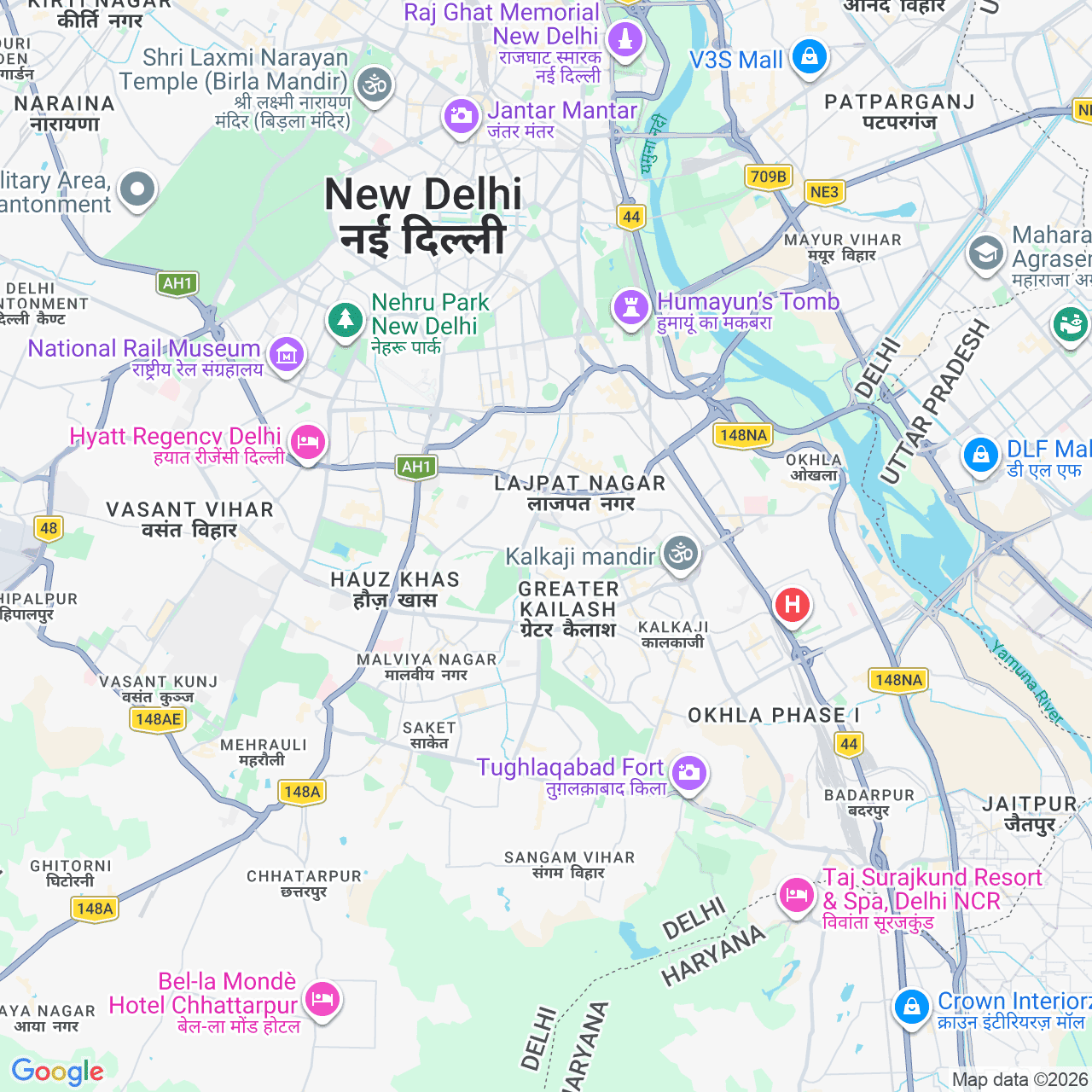 Map of R-9, Greater Kailash Part 1