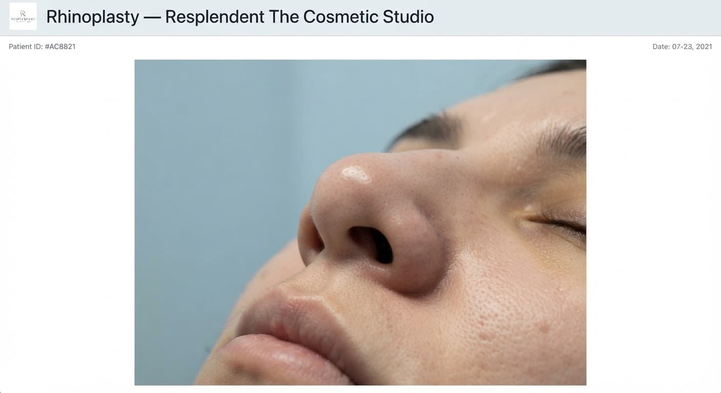 Bulbous nasal tip before surgery