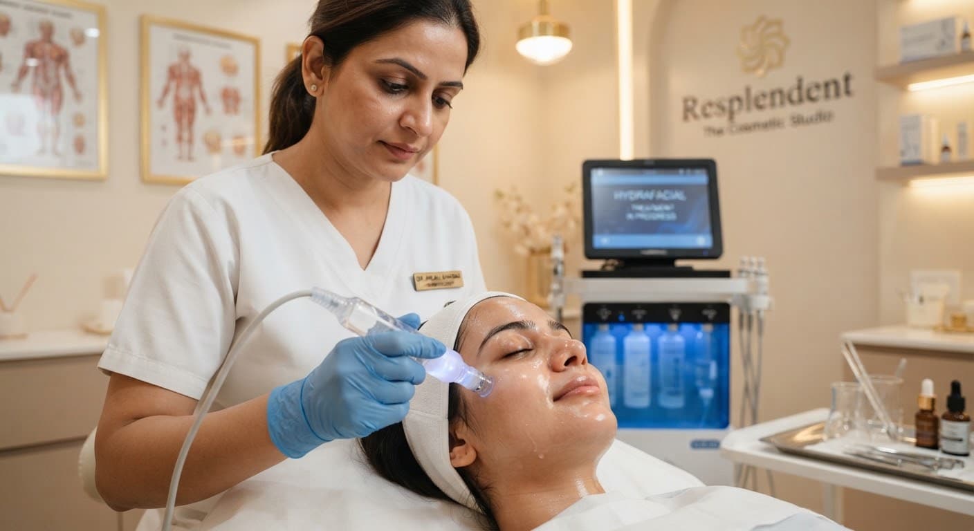 Dermatologist performing a HydraFacial treatment